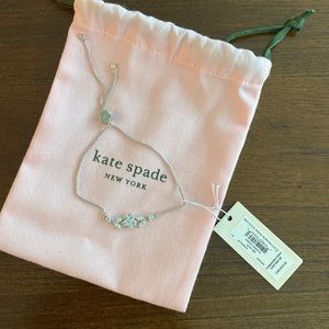 Adjustable silver kate spade flower bracelet